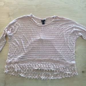 Rue 21 Sheer Sweater Top size Large (FJ)